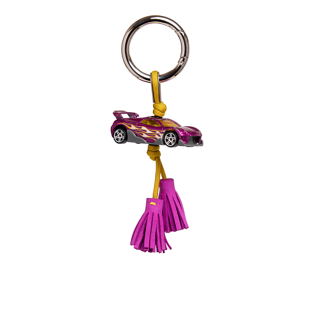 Pansy purple racer charm
