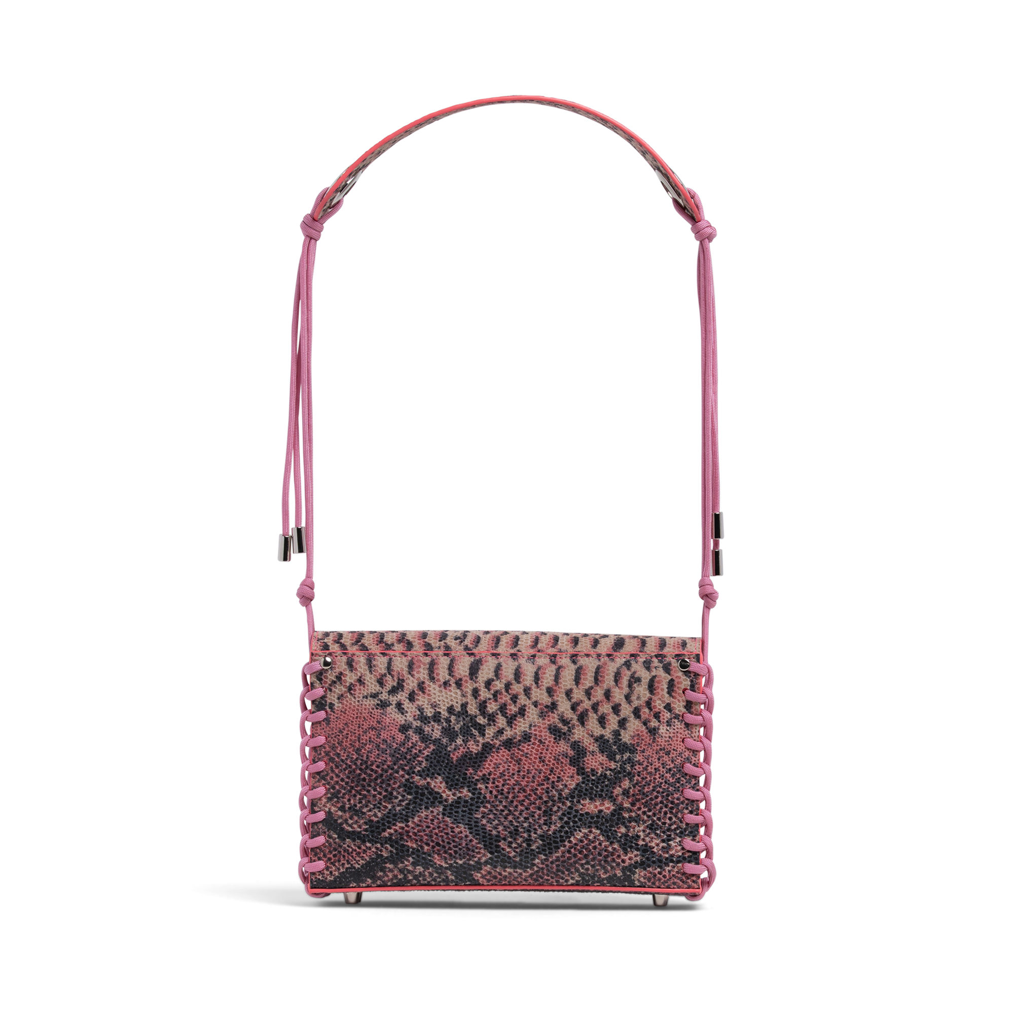 Frankie in pink snakeskin print leather